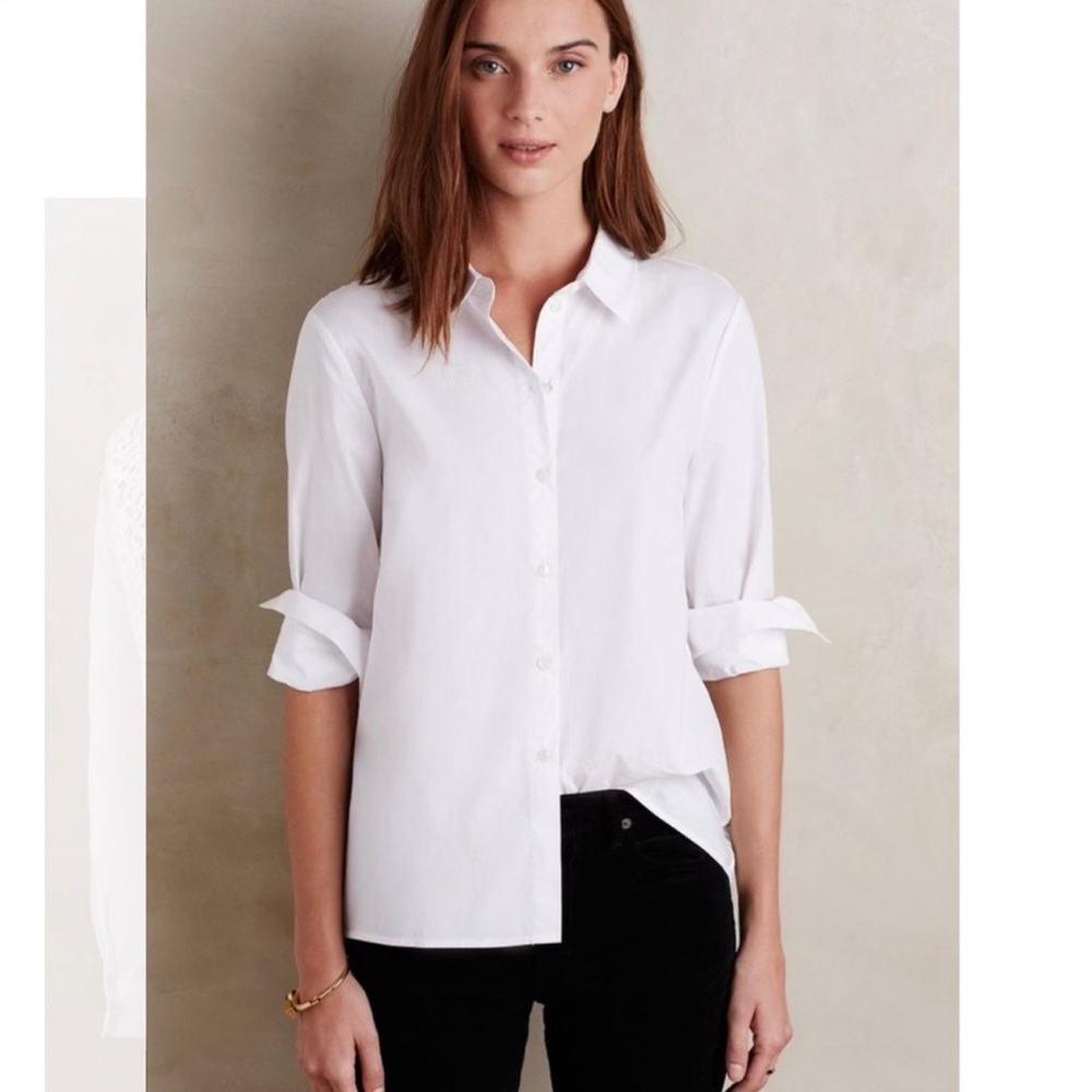 ANTHROPOLOGIE: Lace Button Up